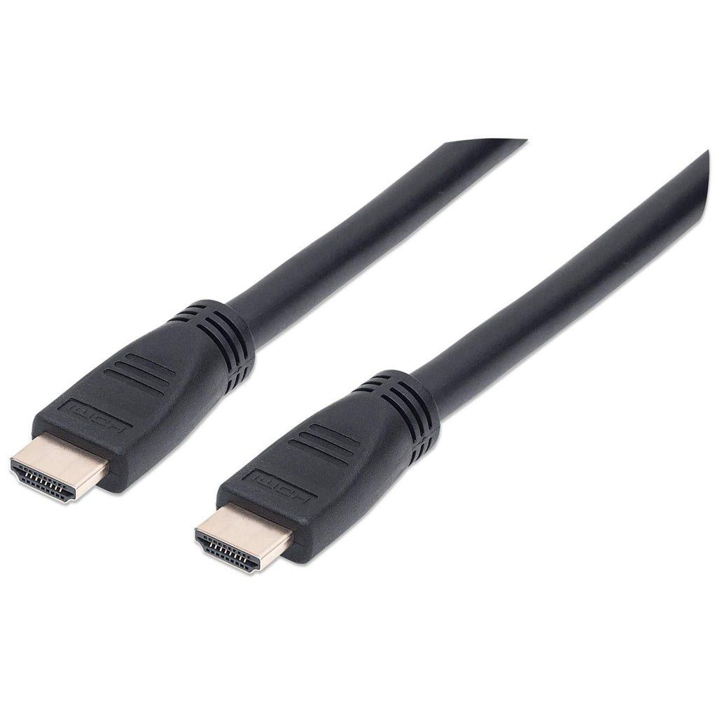 Manhattan HDMI 4K@60Hz Cable with Ethernet - CL3 rated, 10m, Suitable for In-Wall use, For ALL 4K & 1080p/HD uses - when upgrading now or have it ready for when you need it, Male to Male, Black, Ultra HD 4k x 2k, Lifetime Warranty, Premium High Speed - Image 1