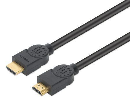 Manhattan HDMI 4K@60Hz Cable with Ethernet, CL3 In-Wall Rated, 5m, Suitable for ALL 4K & 1080p/HD Uses, Black, Premium High Speed, Lifetime Warranty, Higher 4K Refresh Rate than HD3MM5MW (4K@30Hz) - Image 1