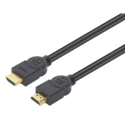 Manhattan HDMI 4K@60Hz Cable with Ethernet, CL3 In-Wall Rated, 5m, Suitable for ALL 4K & 1080p/HD Uses, Black, Premium High Speed, Lifetime Warranty, Higher 4K Refresh Rate than HD3MM5MW (4K@30Hz) - Thumbnail 2