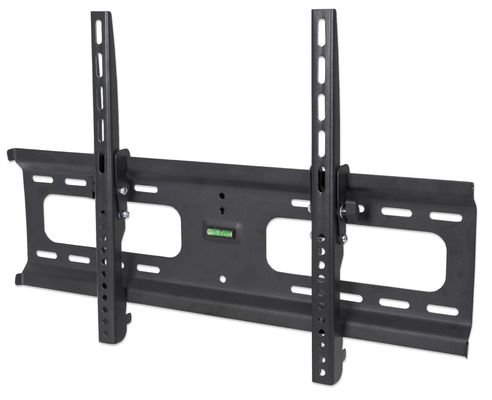 Manhattan Wall Mount for TV & Monitors (Tiltable), For screens 37" to 65", VESA compatability: all between 200x200mm and 600x400mm - check the dimensions of the four mounting holes on back of screen to ensure it fits, Max 75kg, Black, Bracket