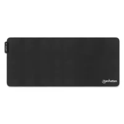 Manhattan XXL RGB LED Gaming Mousepad Smooth Top Surface Mat, Micro-textured surface for ultra-high precision with optical and laser mice (800x350x3mm), Adjustable Color-LED Lighting Modes, Non Slip Base, Water Resistant, Stitched Edges, Black, Lifetime W - Thumbnail 3