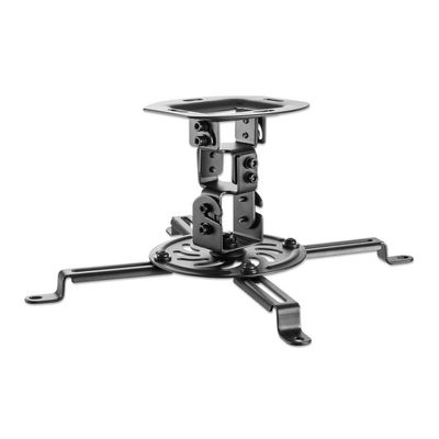 Manhattan Projector Mount Ceiling Universal Tilt Swivel & Rotate Height: 15cm Max 13.5kg Black Lifetime Warranty