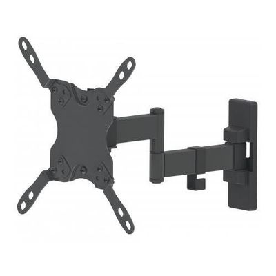 Manhattan Wall Mount for TV & Monitors (Full Motion), For screens 13" to 42", VESA compatability: all between 75x75mm and 200x200mm - check the dimensions of the four mounting holes on back of screen to ensure it fits, Max 20kg, Black, Bracket