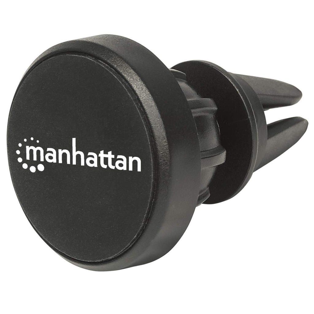 Manhattan Magnetic Car Air-Vent Phone Mount, Adjustable Clip-on, Quick Attach and Release, Non-Skid Pad, Black, Lifetime Warranty - Image 1