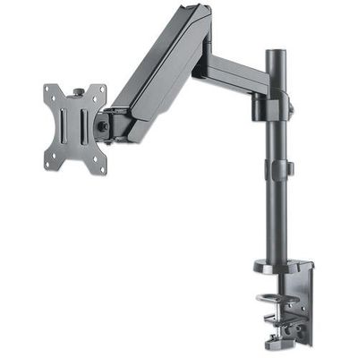 Manhattan Desk Mount for TV & Monitors (Full Motion Gas Spring), For screens 13" to 27", Clamp or Grommet Assembly, VESA compatability: 75x75mm and 100x100mm - check the dimensions of the four mounting holes on back of screen to ensure it fits, Max 8kg, B