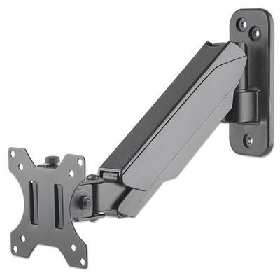 Manhattan Wall Mount for TV & Monitors (Spring Arm 2 pivots), For screens 17" to 32", VESA compatability: 75x75mm and 100x100mm - check the dimensions of the four mounting holes on back of screen to ensure it fits, Max 8kg, Black, Bracket, Lifetime Warran