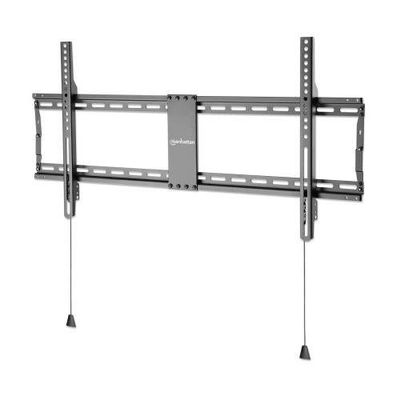 Manhattan Wall Mount for TV & Monitors (Fixed Low Profile), For screens 43" to 100", VESA compatability: all between 200x200mm and 800x400mm - check the dimensions of the four mounting holes on back of screen to ensure it fits, Max 70kg, Black, Bracket