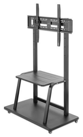 Manhattan Trolley Mount Stand for TV & Monitors, For screens 37" to 100", VESA compatability: all between 200x200 to 800x600mm - check the dimensions of the four mounting holes on back of screen to ensure it fits, Max 150kg, Height-adjustable to four leve - Image 1