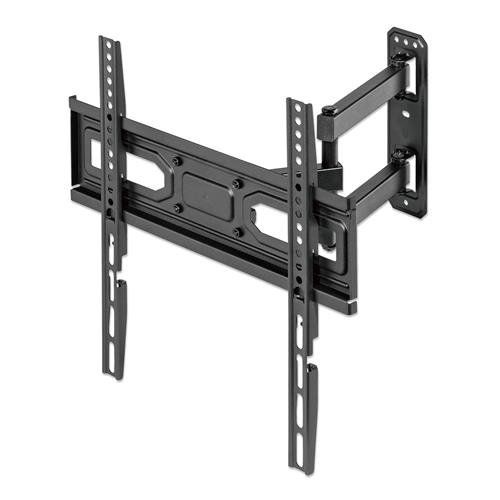Manhattan Wall Mount for TV & Monitors (Full Motion), For screens 32" to 55", VESA compatability: all between 100x100mm and 400x400mm - check the dimensions of the four mounting holes on back of screen to ensure it fits, Max 35kg, Black, Bracket - Image 1
