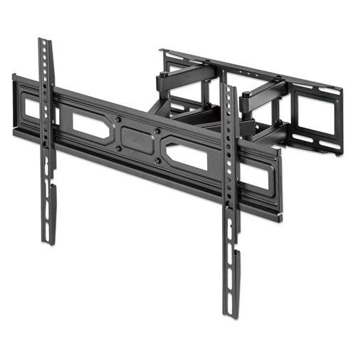 Manhattan Wall Mount for TV & Monitors (Full Motion), For screens 32" to 65", VESA compatability: all between 100x100mm and 600x400mm - check the dimensions of the four mounting holes on back of screen to ensure it fits, Max 40kg, Black, Bracket, Lifetime - Image 1