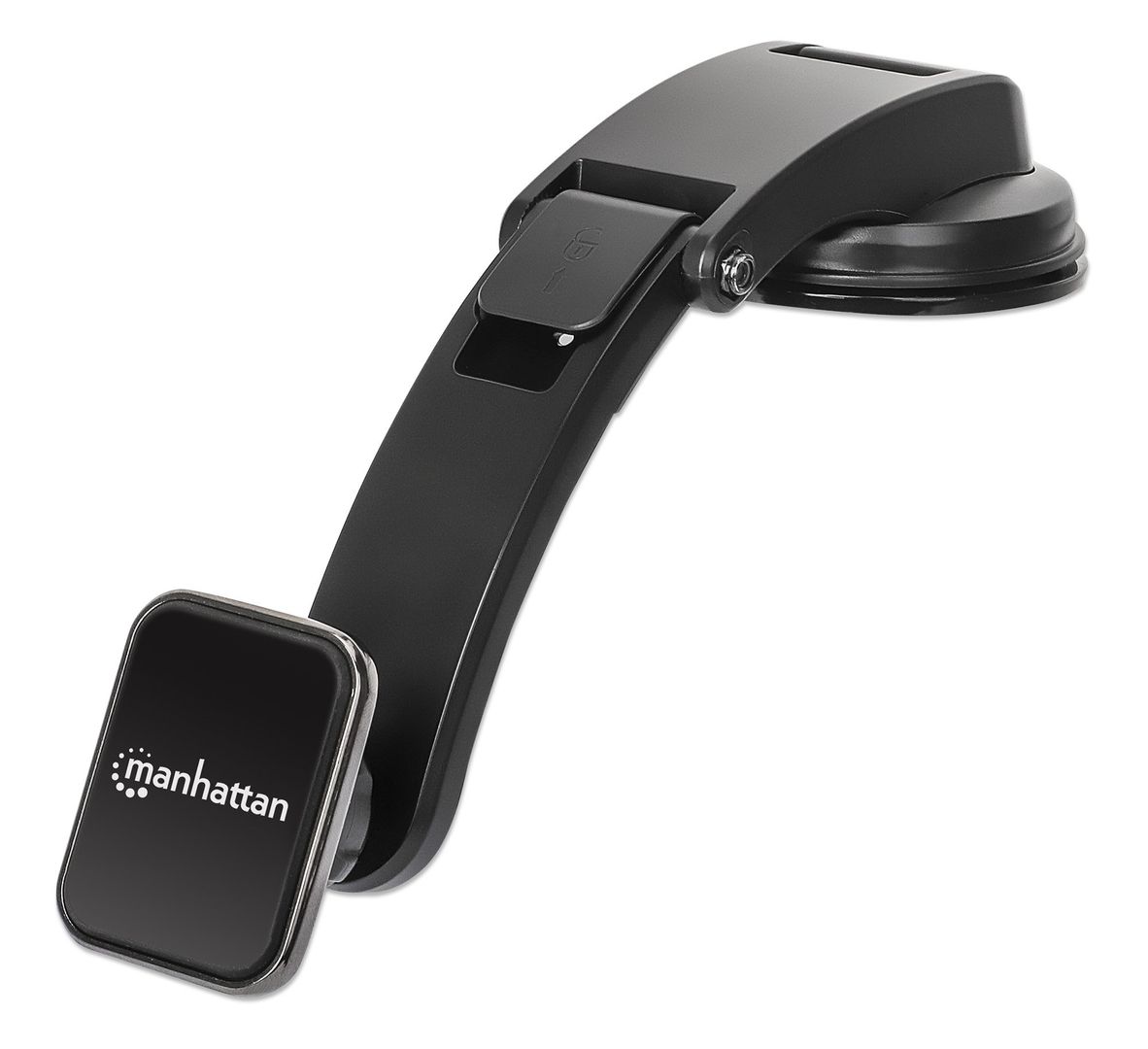 Manhattan Universal Car Dashboard Mount with Magnetic Phone Holder for Smartphones, Horizontal or Vertical Use, Black, Three Year Warranty - Image 1