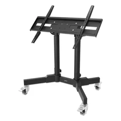 Manhattan Low Height Trolley Mount Stand for TV & Monitors, For screens 37" to 65", VESA compatability: all between 200x200 to 600x400mm - check the dimensions of the four mounting holes on back of screen to ensure it fits, Max 40kg, 45° tilt (tool free), - Thumbnail 2