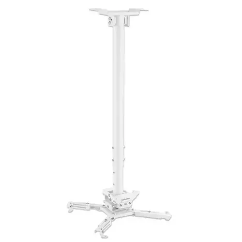 Manhattan Projector Mount Ceiling Universal Full Motion Height Range: 745 to 1145mm Max 35kg White 360 rotation +/-20 Tilt and +/-8 Swivel Lifetime Warranty - Image 1