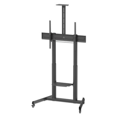 Manhattan Trolley Mount Stand for TV &amp; Monitors (crank handle height adjust) For screens: 37" to 120"VESA compatability:all between 200x200 to 1000x600mm -check the dimensions of the four mounting holes on back of screen to ensure it fitsMax 120kg - Thumbnail 2