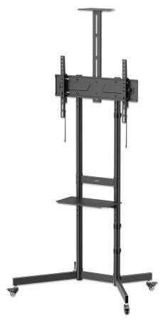 Manhattan Trolley Mount Stand for TV & Monitors, For screens 37" to 70", VESA compatibility: all between 200x200 to 600x400mm - check the dimensions of the four mounting holes on back of screen to ensure it fits, Max 70kg, Black, LFD, Bracket, Lifetime Wa - Image 1