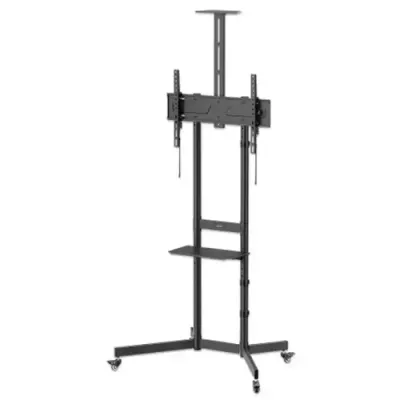 Manhattan Trolley Mount Stand for TV & Monitors, For screens 37" to 70", VESA compatibility: all between 200x200 to 600x400mm - check the dimensions of the four mounting holes on back of screen to ensure it fits, Max 70kg, Black, LFD, Bracket, Lifetime Wa - Thumbnail 2