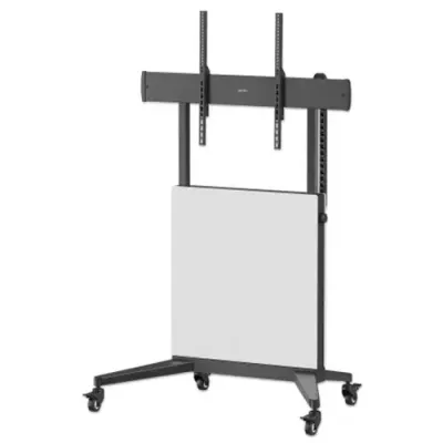 Manhattan Trolley Mount Stand for TV & Monitors (tool free height adjust), For screens:60" to 100",VESA:all between 200x200 to 1000x600mm -check the dimensions of the four mounting holes on back of screen to ensure it fits,Max 80kg,Height 1240 to 1560mm,L - Thumbnail 2
