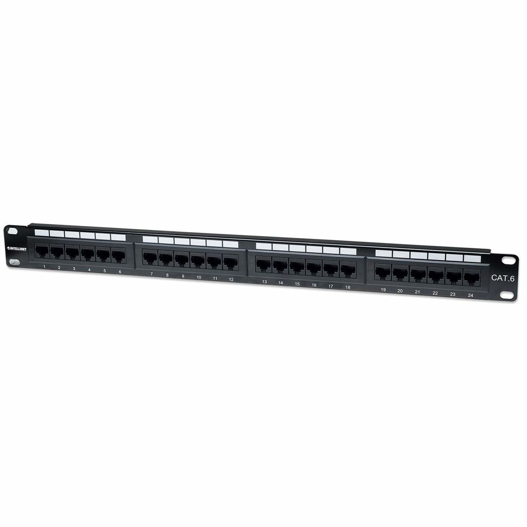 Intellinet Patch Panel Cat6 UTP 24-Port 1U Black - Image 1