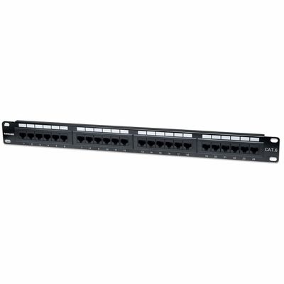 Intellinet Patch Panel Cat6 UTP 24-Port 1U Black