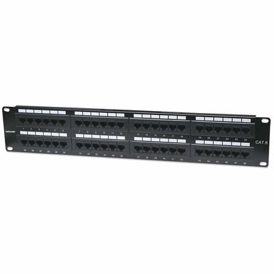 Intellinet Patch Panel Cat6 UTP 48-Port 2U Black