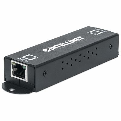 Intellinet Gigabit High-Power PoE+ Extender Repeater IEEE 802.3at/af Power over Ethernet (PoE+/PoE) metal
