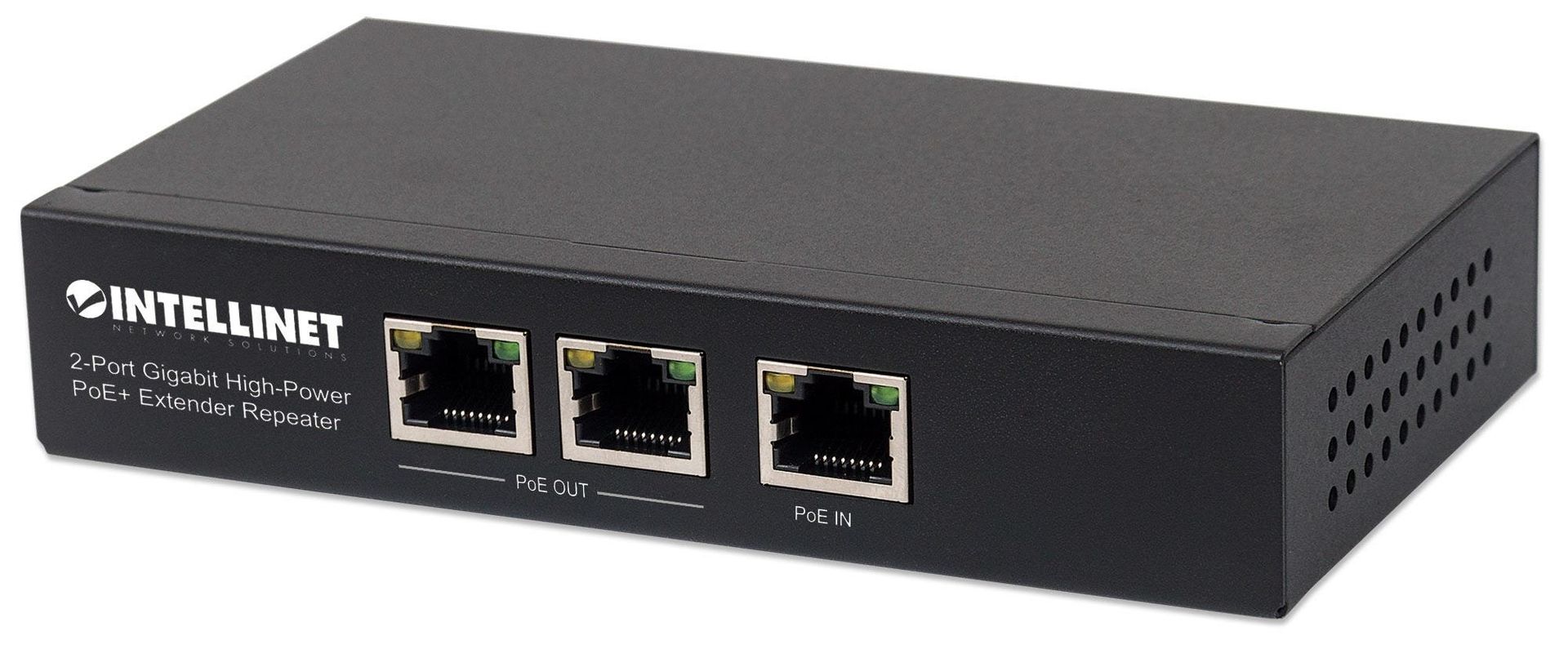 Intellinet 2-Port Gigabit High-Power PoE+ Extender Repeater IEEE 802.3at/af Power over Ethernet (PoE+/PoE) metal - Image 1