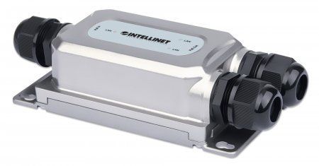 Intellinet 2-Port Outdoor Vandalproof Gigabit PoE++ Extender Two 30 W Ports Extends PoE up to 100 m (328 ft.) 60 W Power Budget IEEE 802.3bt (4PPoE) Compliant IP67 Waterproof IK10-rated Metal Housing