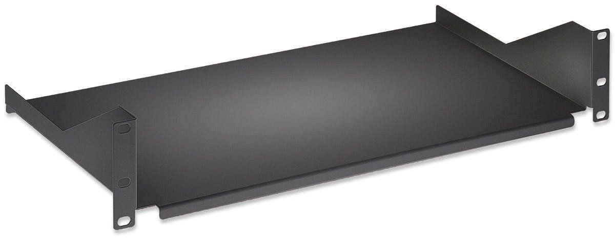 Intellinet 19" Cantilever Shelf 2U Fixed Depth 400mm Max 25kg Black Three Year Warranty - Image 1