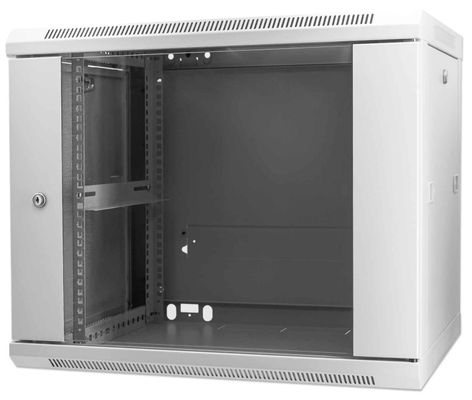 Intellinet 19" Network Cabinet - Wall Mount (Standard) 9U 600mm Deep Grey Assembled Max 60kg Suitable also for use on desk or floor Usable Depth 500mm Metal & Glass Door Back Panel Removeable Sides Parts for wall install (eg screws/rawl pl