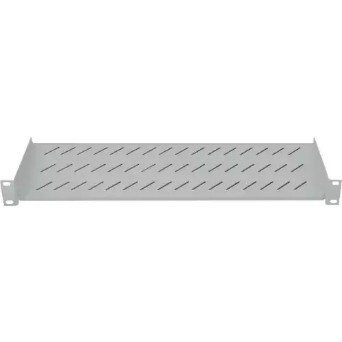 Intellinet 19" Cantilever Shelf 1U 2-Point Front Mount 150mm Depth Max 25kg Grey Three Year Warranty - Image 1