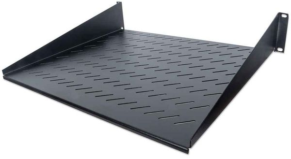 Intellinet 19" Cantilever Shelf 2U 2-Point Front Mount 400mm Depth Vented Max 25kg Black Three Year Warranty