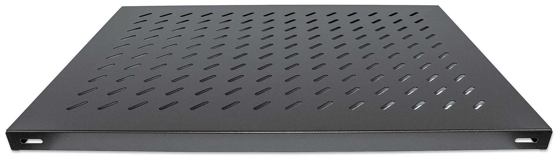 Intellinet 19" Fixed Shelf 1U 700mm Depth Max 50kg Black - Image 1