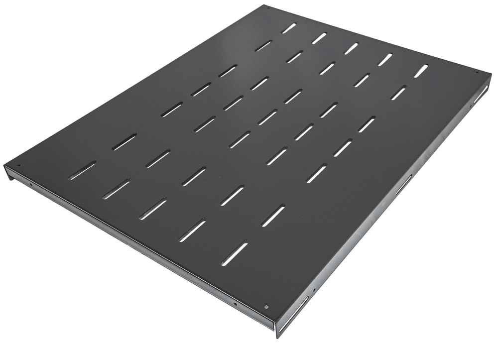 Intellinet 19" Fixed Shelf 1U 600mm Depth Heavy-Duty Max 100kg Black - Image 1