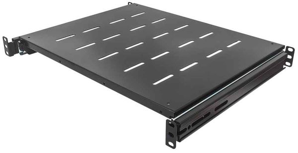 Intellinet 19" Sliding Shelf 1U 800 to 1000mm Depth shelf depth 550mm Black
