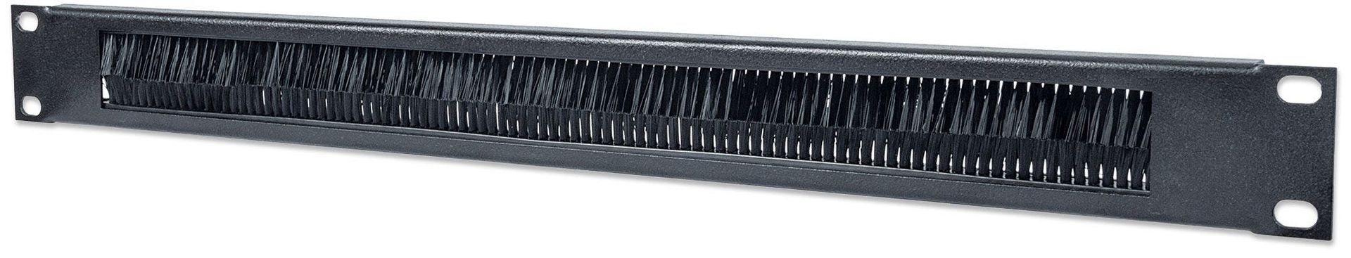 Intellinet 19" Cable Entry Panel 1U with Brush Insert Black - Image 1