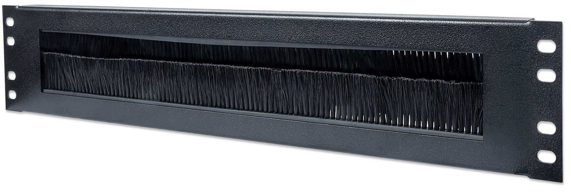 Intellinet 19" Cable Entry Panel 2U with Brush Insert Black - Image 1