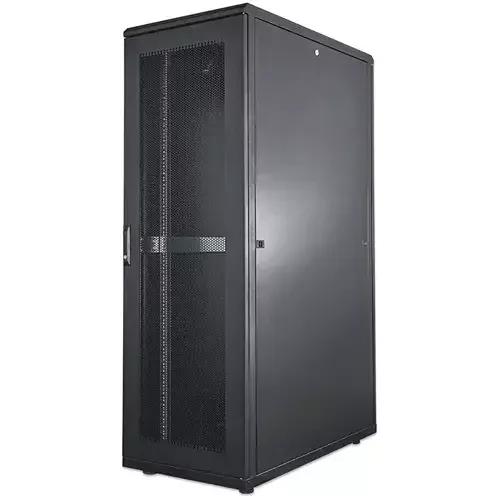 Intellinet 19" Server Cabinet - Free Standing 42U 800x1000mm (width x depth) Black Assembled Max 1500kg Multi-Point Door Lock One Lock Per Side Panel Usable Depth 123 to 773mm IP20 rated Rack Steel - Image 1