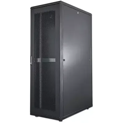 Intellinet 19" Server Cabinet - Free Standing 42U 800x1000mm (width x depth) Black Assembled Max 1500kg Multi-Point Door Lock One Lock Per Side Panel Usable Depth 123 to 773mm IP20 rated Rack Steel