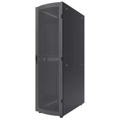 Intellinet 19" Server Cabinet - Free Standing 42U 600x1200mm (width x depth) Black Flatpack Max 1500kg Multi-Point Door Lock One Lock Per Side Panel Usable Depth 123 to 973mm IP20 rated Rack Steel