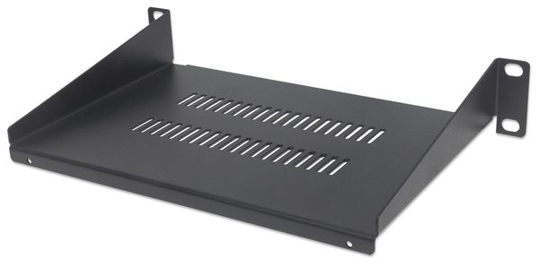 Intellinet 10" Cantilever Shelf 1U 150mm Depth Vented Max 45kg Black Three Year Warranty
