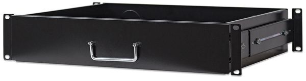 Intellinet 19" Drawer Shelf 2U Shelf Depth 350mm Max 30kg Black Three Year Warranty