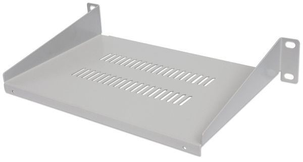 Intellinet 10" Cantilever Shelf 1U Shelf Depth 150mm Vented Max 25kg Grey Three Year Warranty