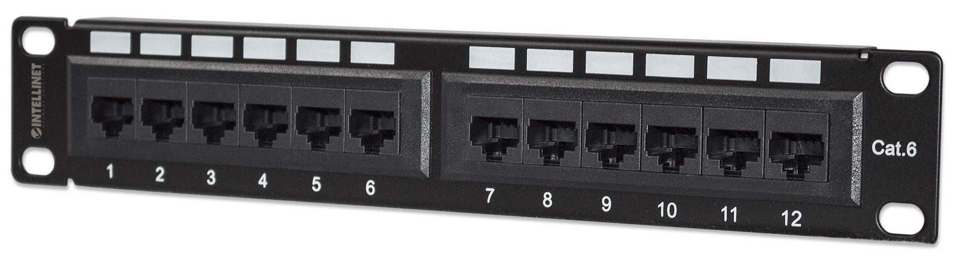 Intellinet Patch Panel Cat6 10" UTP 1U 12-Port Black - Image 1