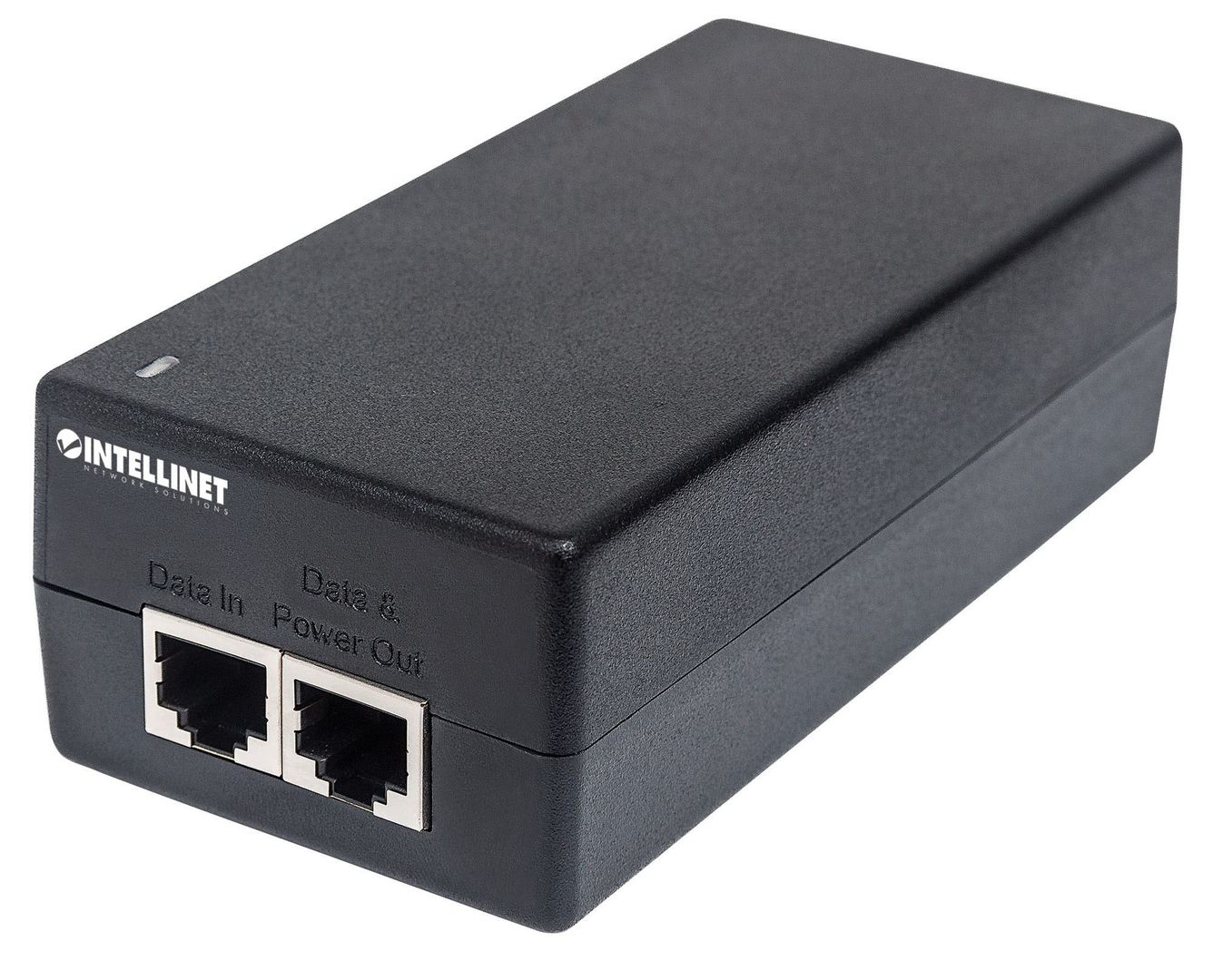 Intellinet Gigabit Ultra PoE+ Injector 1 x 60 W Port IEEE 802.3bt and IEEE 802.3at/af Compliant Plastic Housing (UK Power Cord) - Image 1