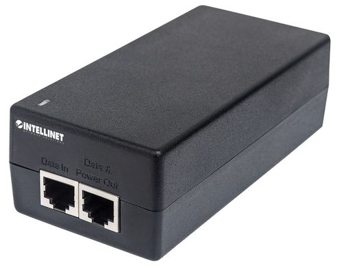 Intellinet Gigabit Ultra PoE+ Injector 1 x 60 W Port IEEE 802.3bt and IEEE 802.3at/af Compliant Plastic Housing (UK Power Cord)