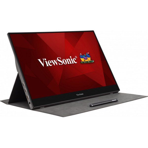 Viewsonic 16" Multi-Touch Full HD Portable Monitor, Metallic with Foldable Stand (TD1655) - Image 1