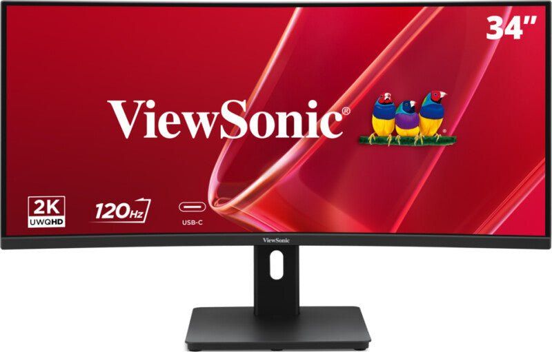 Viewsonic VA 34” UWQHD Curved Monitor with KVM Switch - Image 1