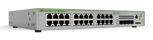 Allied Telesis AT-GS970M/28PS-30 network switch Managed L3 Gigabit Ethernet (10/100/1000) Power over Ethernet (PoE) Grey - Thumbnail 2