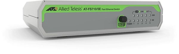 Allied Telesis FS710/5E Unmanaged Fast Ethernet (10/100) Green Grey