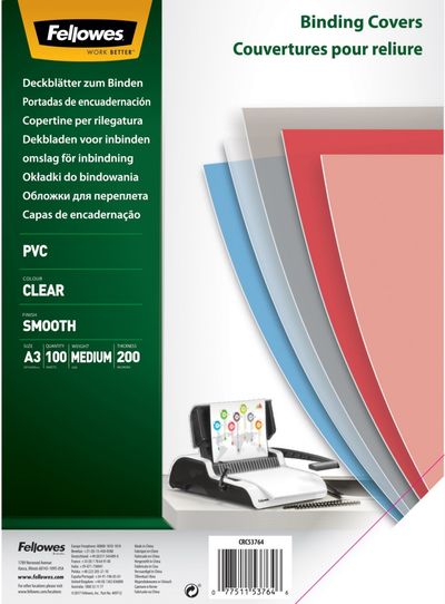 Fellowes 53764 binding cover A3 PVC Transparent 100 pc(s)